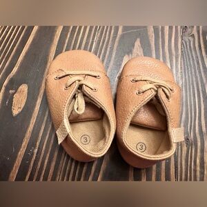 Tan Leather Baby Walker Shoes